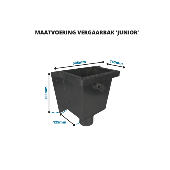 Zinken vergaarbak Junior / zwart antraciet Ø80